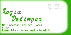 rozsa dolinger business card